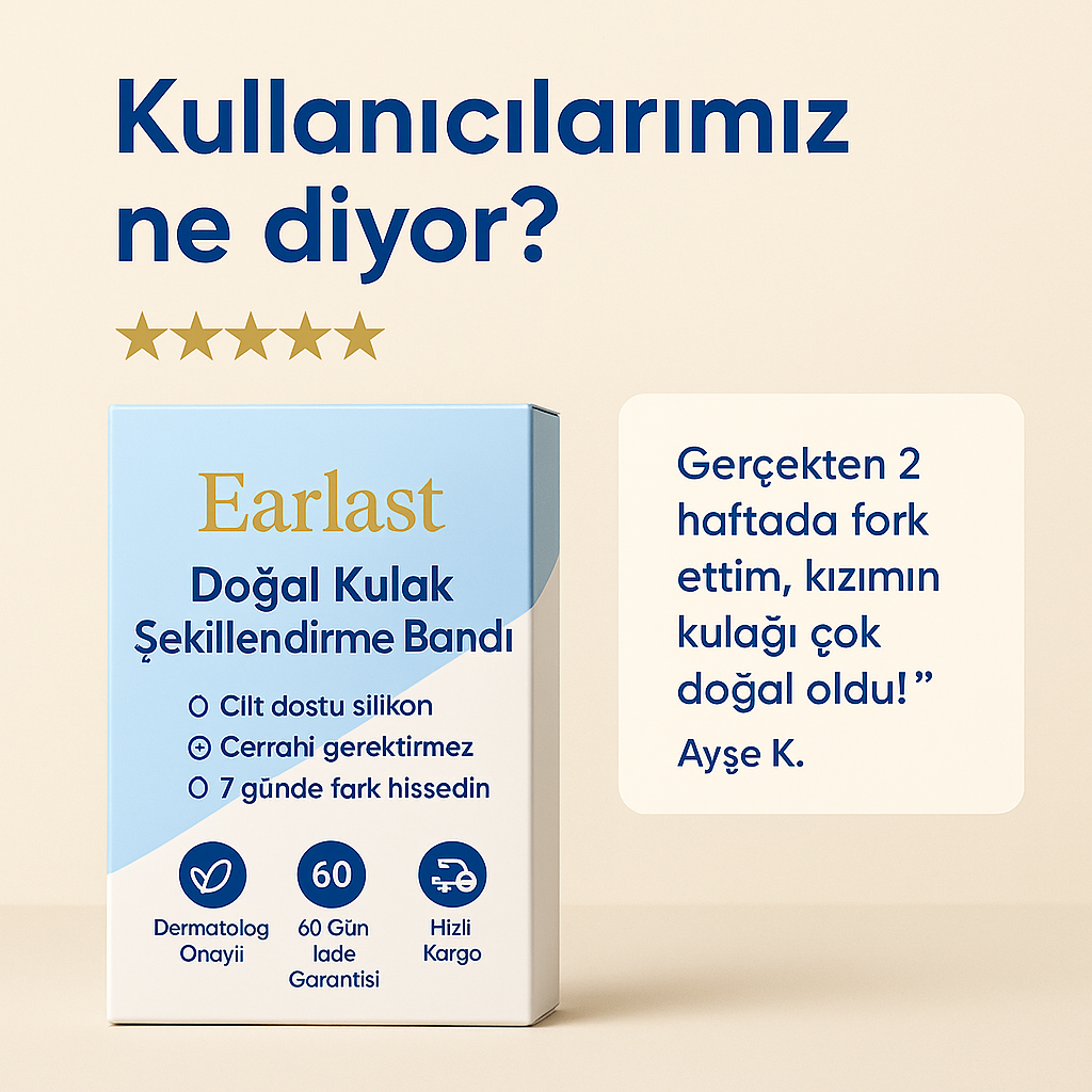 EARLAST™ Kulak Bandı (20 Adet 5-6 Ay Kullanım İçin Uygun)